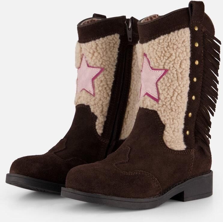 Shoesme western suède teddy laarzen donkerbruin - Foto 9