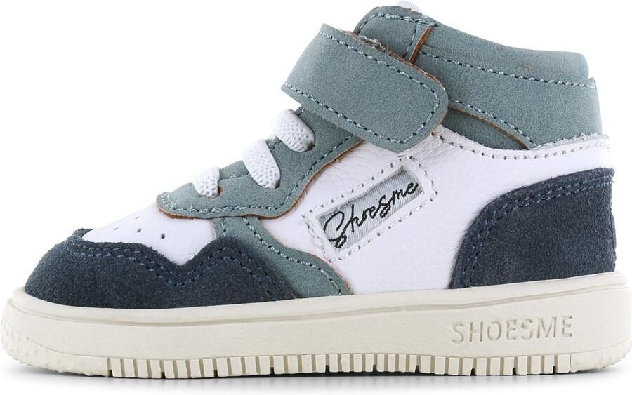 Shoesme wit-blauw sneakertje