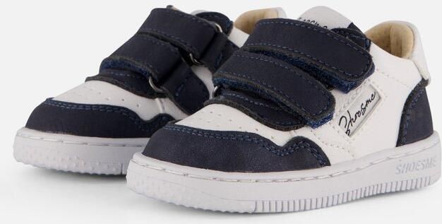 Shoesme Baby Babysneakers Jongens Dark Blue White Leer