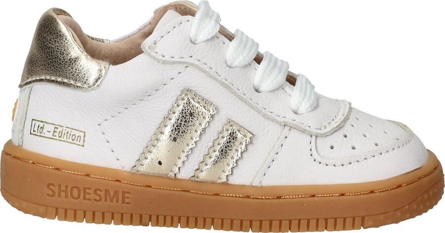 Shoesme Wit-Gouden Sneakertje Sneakers Kinderen Meisjes White Gold Leer - Foto 4