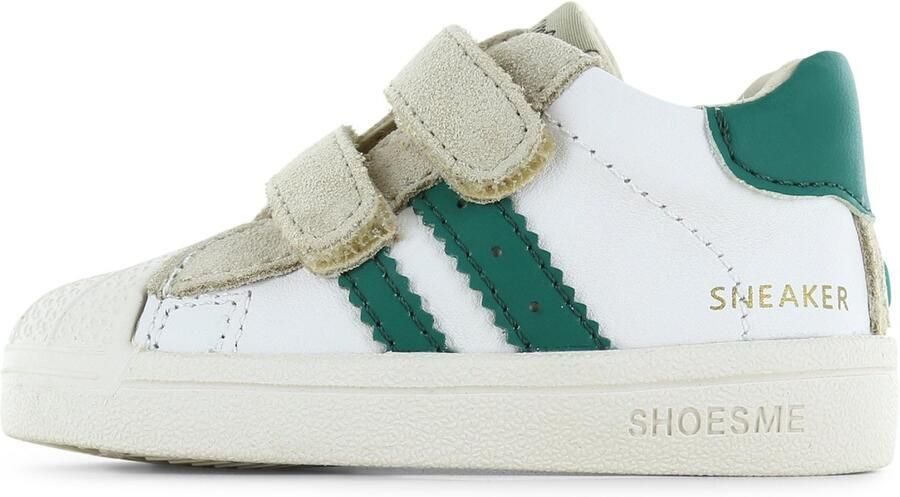 Shoesme Wit-Groen Sneakertje Sneakers Kinderen Jongens Beige Green Suède - Foto 2