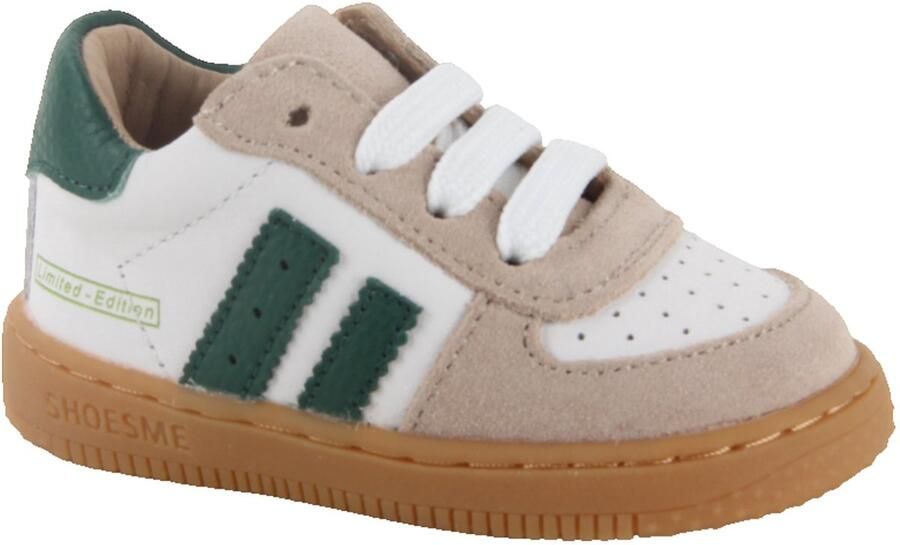Shoesme Wit-Groen Sneakertje Sneakers Kinderen Jongens Beige Green Suède - Foto 2