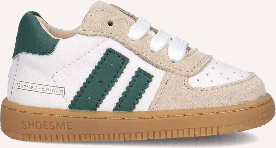 Shoesme Wit-Groen Sneakertje Sneakers Kinderen Jongens Beige Green Suède - Foto 4
