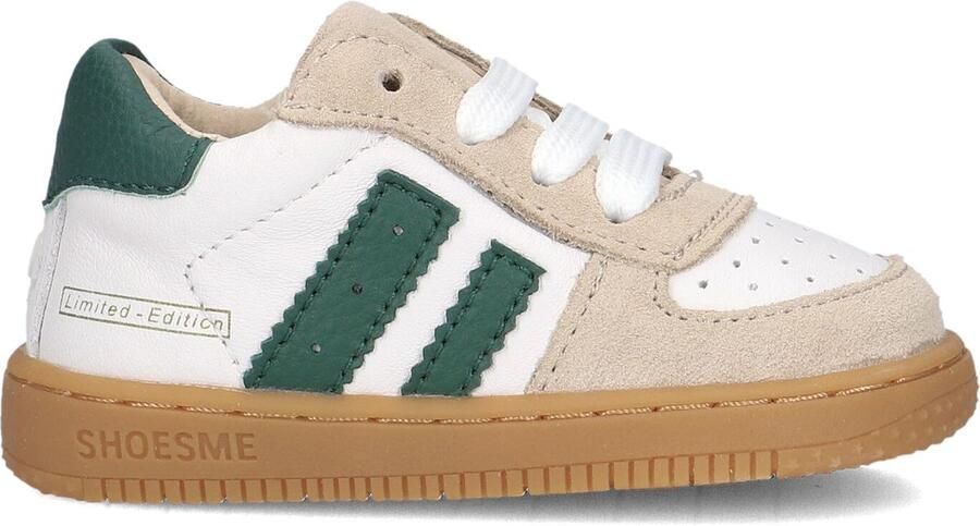 Shoesme Wit-Groen Sneakertje Sneakers Kinderen Jongens Beige Green Suède - Foto 7