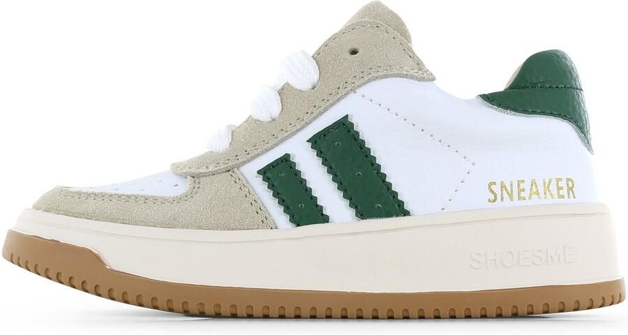 Shoesme Wit-Groene Sneaker Sneakers Kinderen Jongens Beige Green Suède - Foto 6