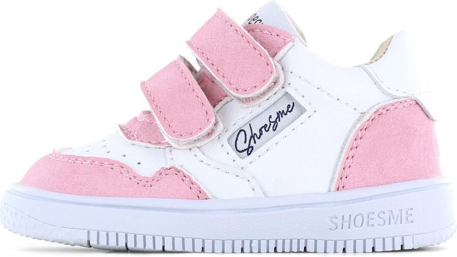 Shoesme Baby Babysneakers Meisjes Pink White Leer