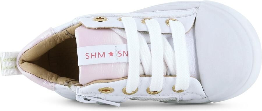 Shoesme Witte Sneaker Met Kersjes Veterschoen Kind Meisjes White Fruits Microleer - Foto 4