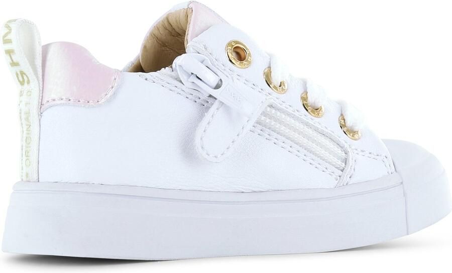 Shoesme Witte Sneaker Met Kersjes Veterschoen Kind Meisjes White Fruits Microleer - Foto 4