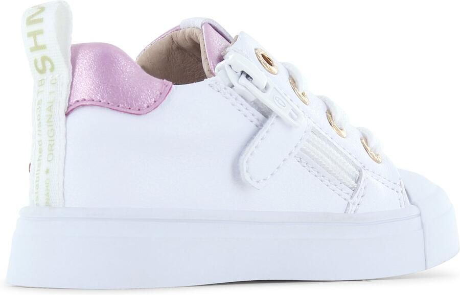Shoesme Veterschoenen Meisjes white Pink Leer - Foto 3