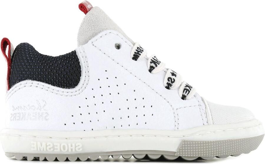 Shoesme EF22S012 B leren sneakers wit donkerblauw