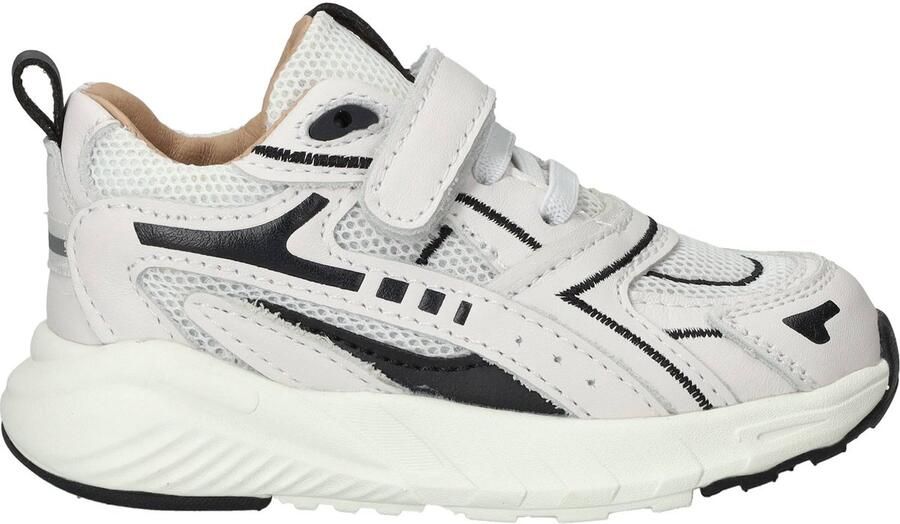 Shoesme Zwart-Wit Sneakertje Sneakers Kinderen Unisex White Black Microfiber leer