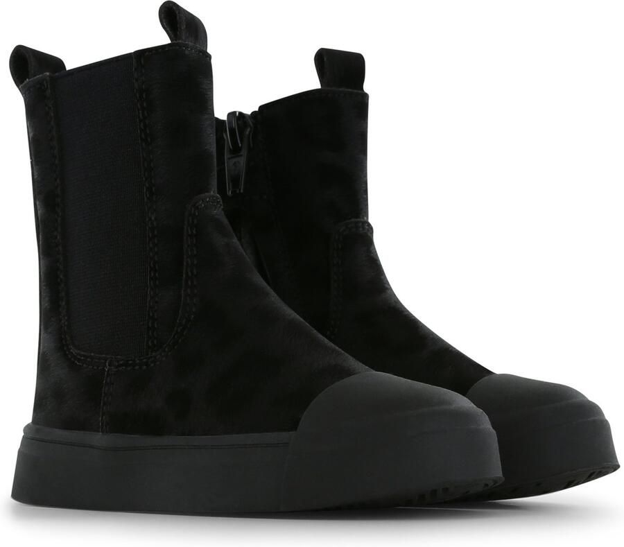 Shoesme zwarte chelseaboot met panterprint - Foto 2