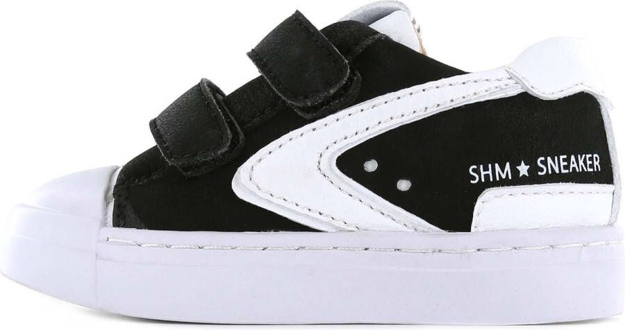 Shoesme Sneakers Jongens Black White Leer