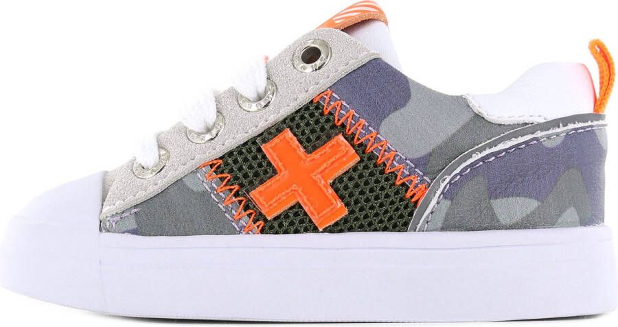 Shoesme Sneakers | Jongens | Camo Orange | Leer