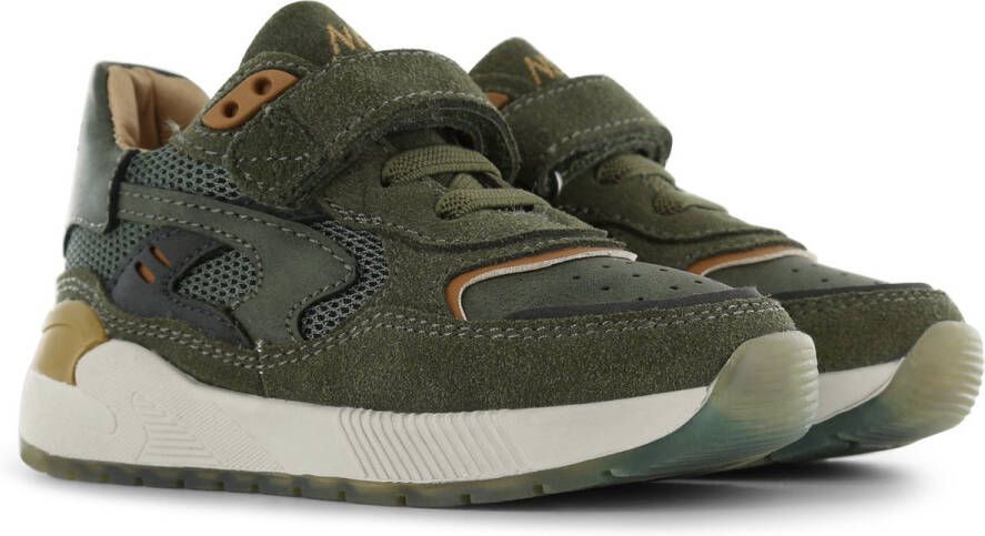 Shoesme Sneakers Jongens Dark Green Leer