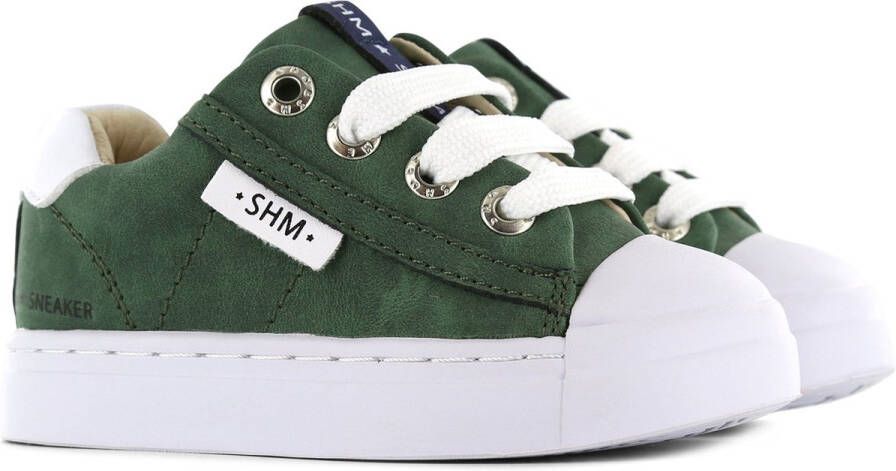 Shoesme Sneakers Jongens Dark Green Leer