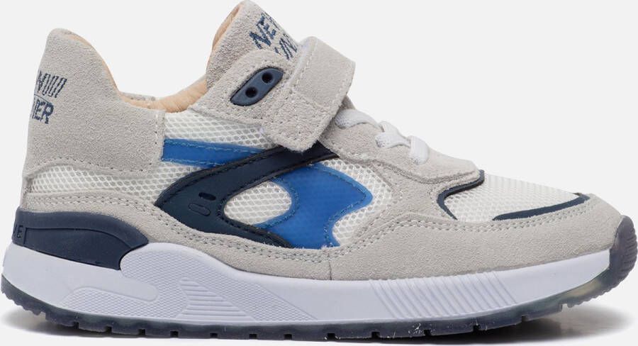 Shoesme Sneakers Jongens Grey Blue Leer