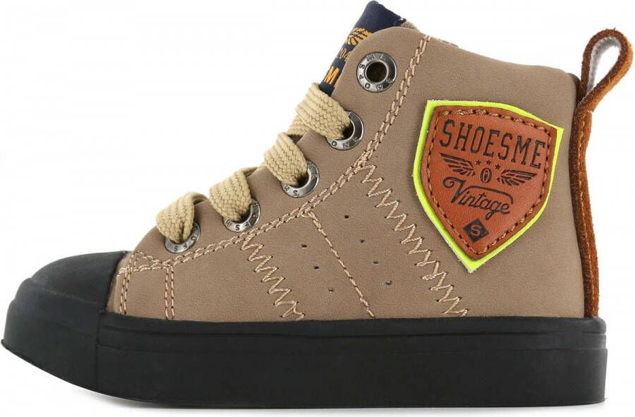 Shoesme Sneakers | Jongens | Taupe | Leer |
