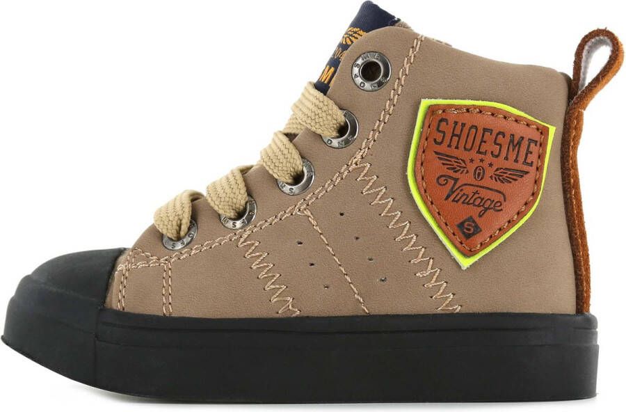 Shoesme Sneakers Jongens Taupe Leer