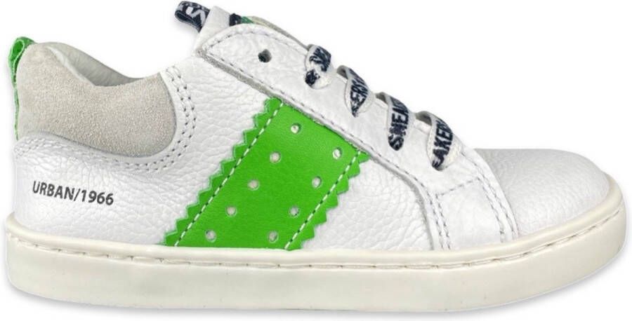 Shoesme Sneakers | Jongens | white green | Leer