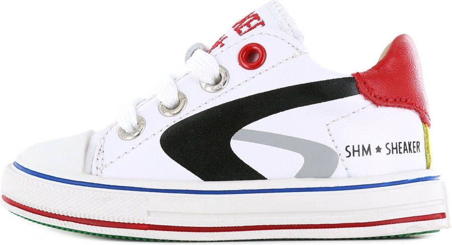 Shoesme Sneakers | Jongens | white red | Leer