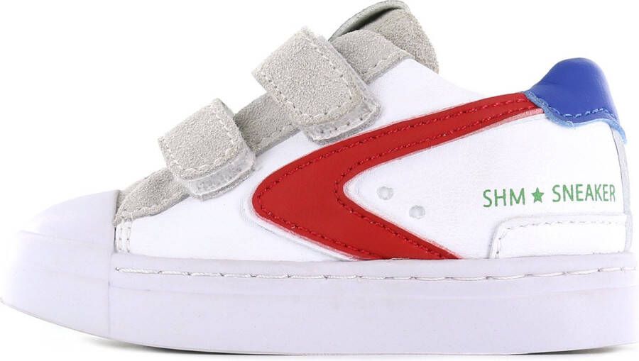 Shoesme Sneakers | Jongens | white red | Leer