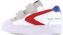 Shoesme witte klittenband sneaker met rode striping - Thumbnail 2