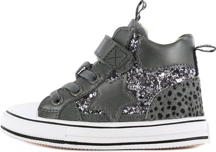 Shoesme Sneakers | Meisjes | silver grey | Leer
