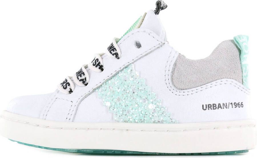 Shoesme Sneakers Meisjes white green Leer