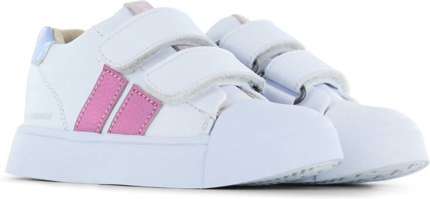 Shoesme Sneakers Meisjes White Pink Blue Leer - Foto 2