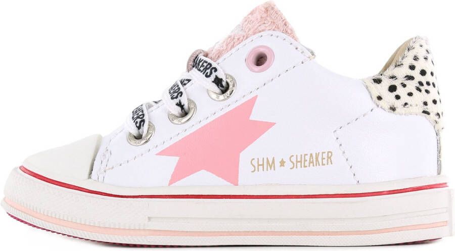 Shoesme On22s202 Lage sneakers Leren Sneaker Meisjes Wit - Foto 3