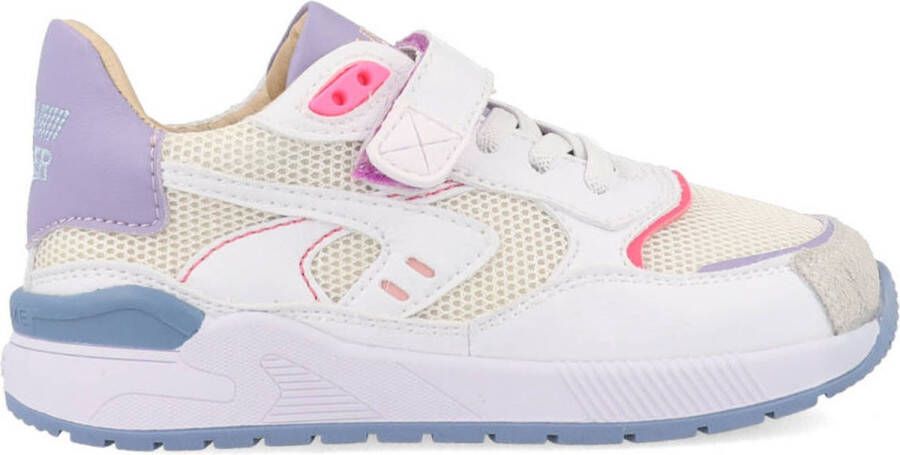 Shoesme Sneakers | | White Lilac Fuchsia | Leer