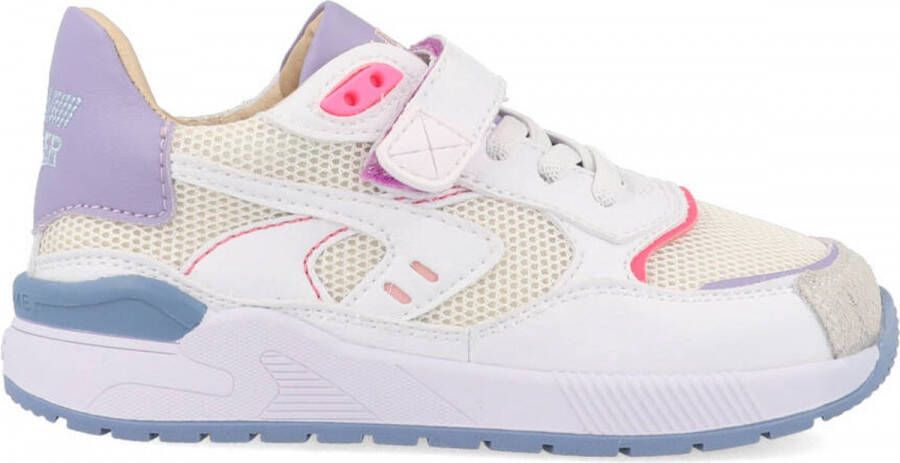 Shoesme Sneakers | | White Lilac Fuchsia | Leer