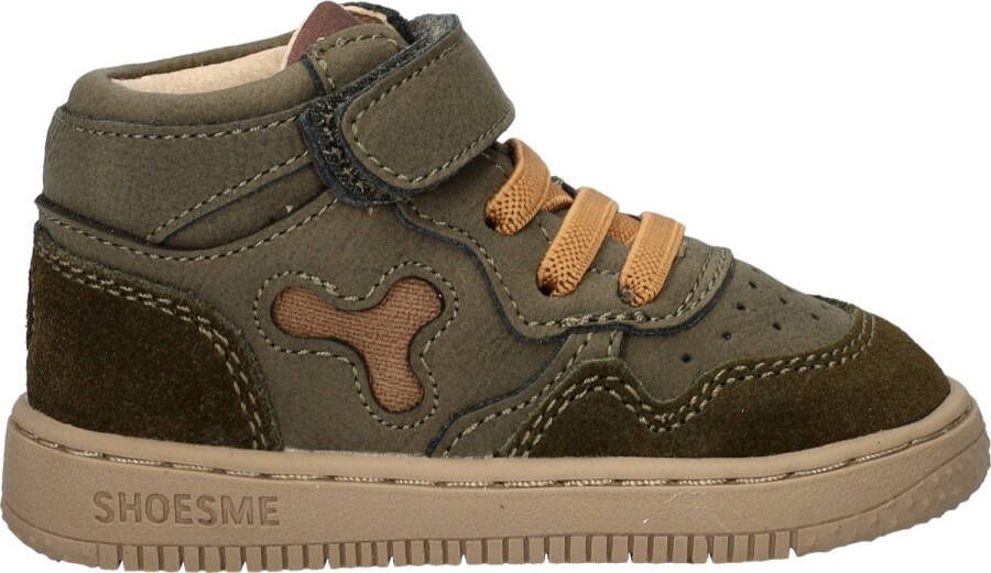 Shoesme Baby Babysneakers Jongens Dark Green Leer