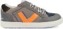 Shoesme grijze sneaker met oranje en blauwe details - Thumbnail 1