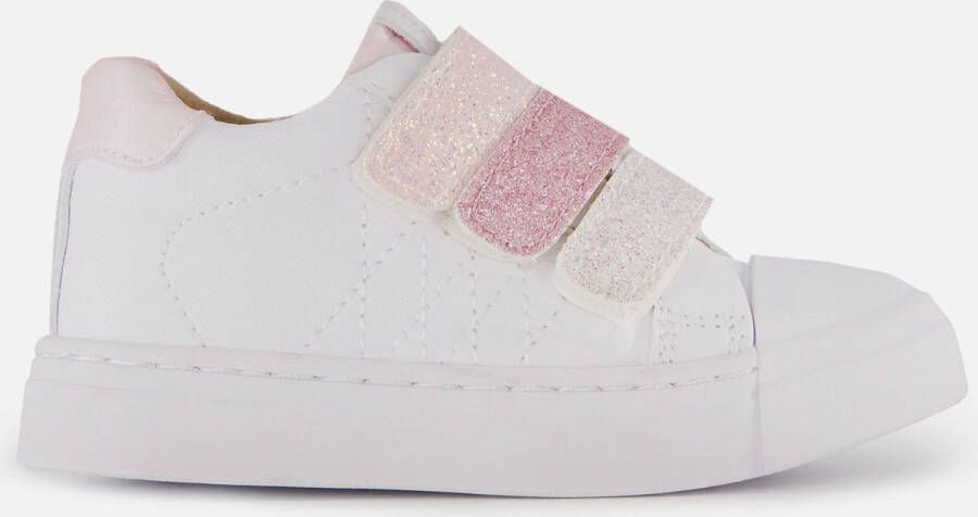 Shoesme leren sneakers wit roze Meisjes Leer Meerkleurig 32 - Foto 4