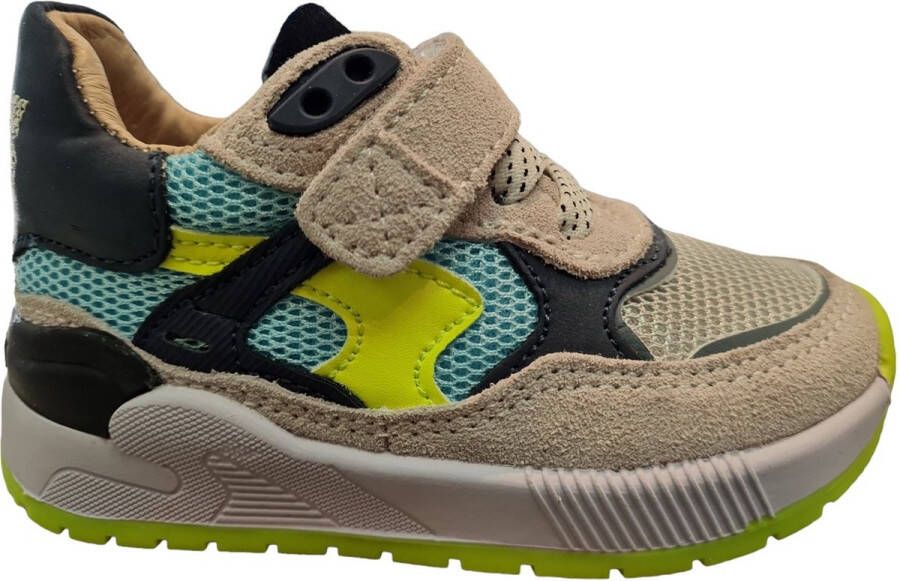 Shoesme ST24S006 B Jongens Sneakers Grijs Blauw