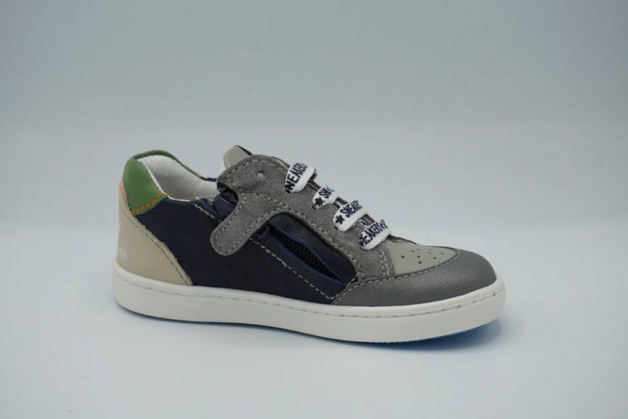 Shoesme Urban grijs blauw veterschoen