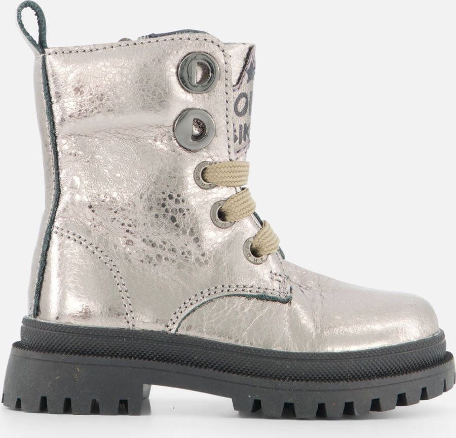 Shoesme veterboots zilver Meisjes Leer 26 | Enkelboot van