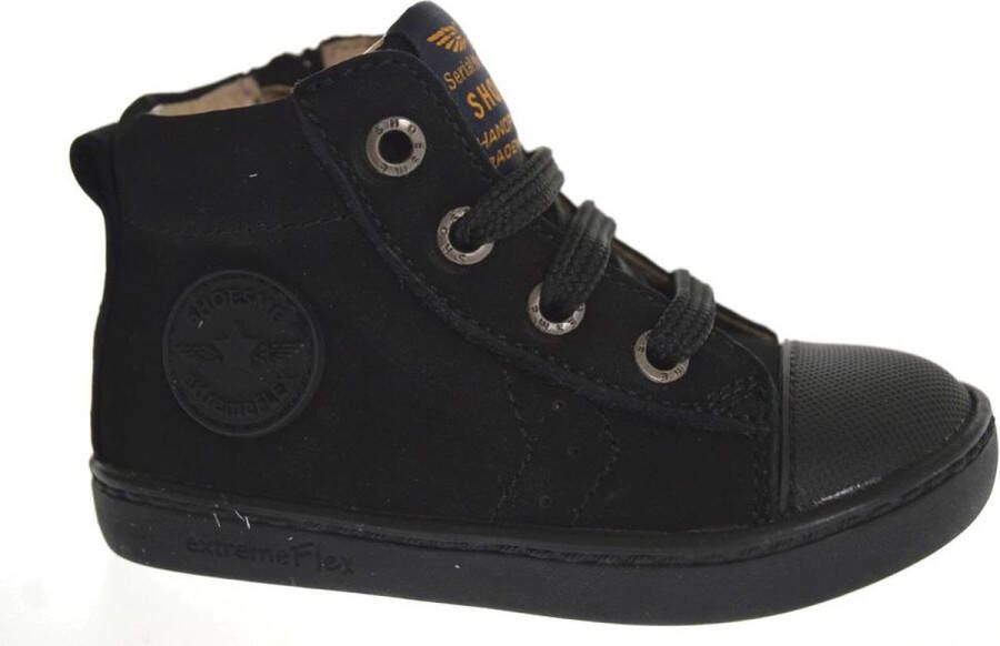 Shoesme Veterschoenen Jongens Black Leer