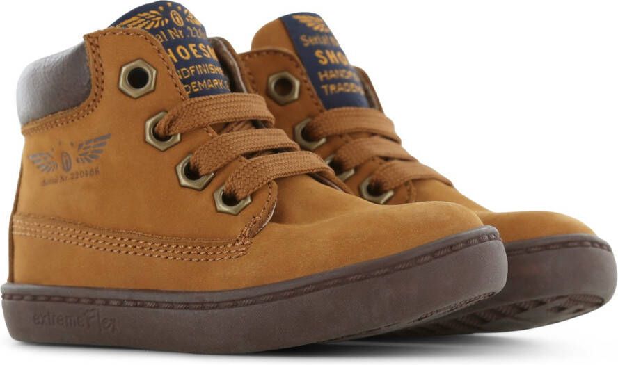 Shoesme Veterschoenen Jongens Cognac Leer