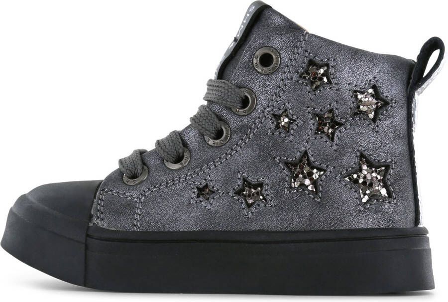 Shoesme Veterschoenen Meisjes Old Silver Leer - Foto 2