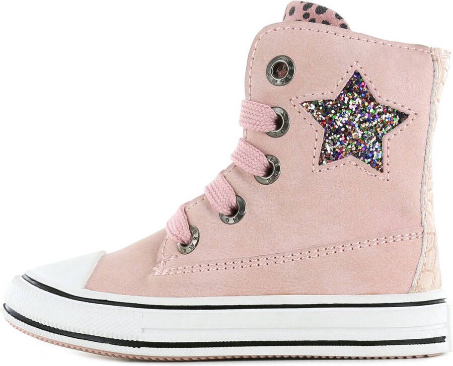 Shoesme Veterschoenen | | Pink | Leer