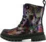 Shoesme zwarte bikerboots met allover multicolor print - Thumbnail 3