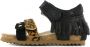 Shoesme BI20S076 F leren sandalen met panterprint zwart - Thumbnail 2