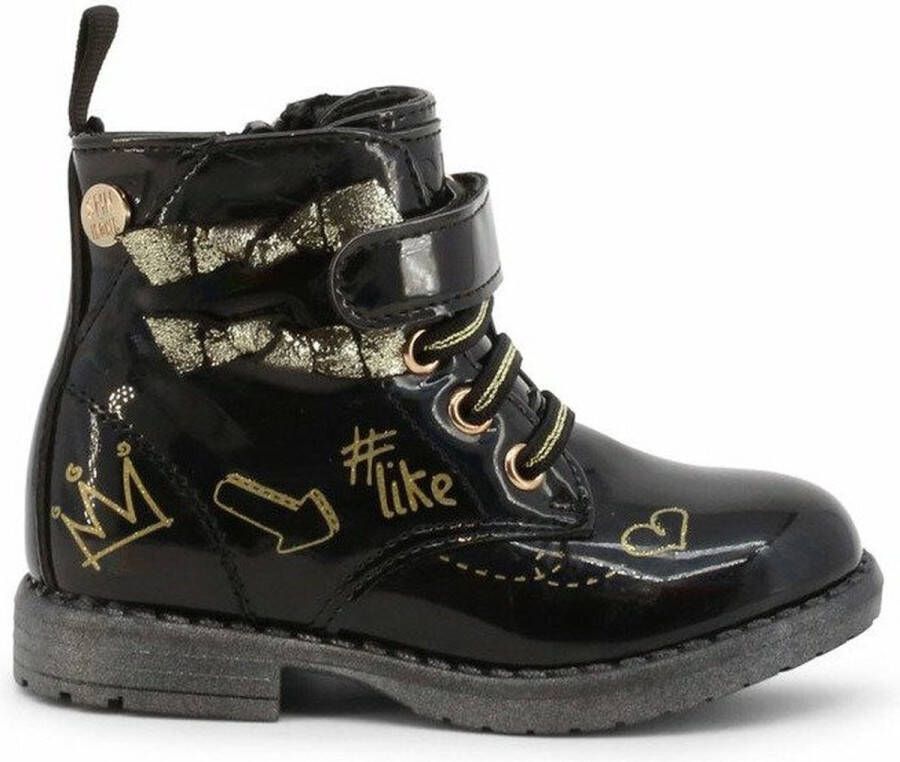 Shone Schoenen Enkel laarzen 234-026-BLACK Meisje black gold