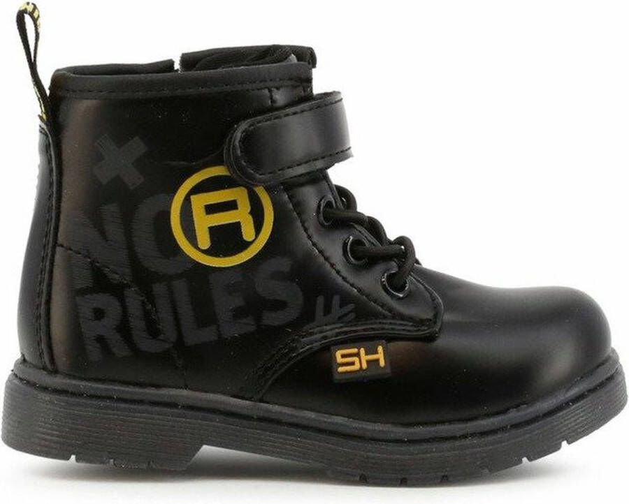Shone Schoenen Enkel laarzen 3382-056-BLACK black yellow