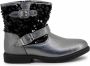 Shone Schoenen Enkellaarsjes 234-021-SILVER Kinderen zilver zwart - Thumbnail 1