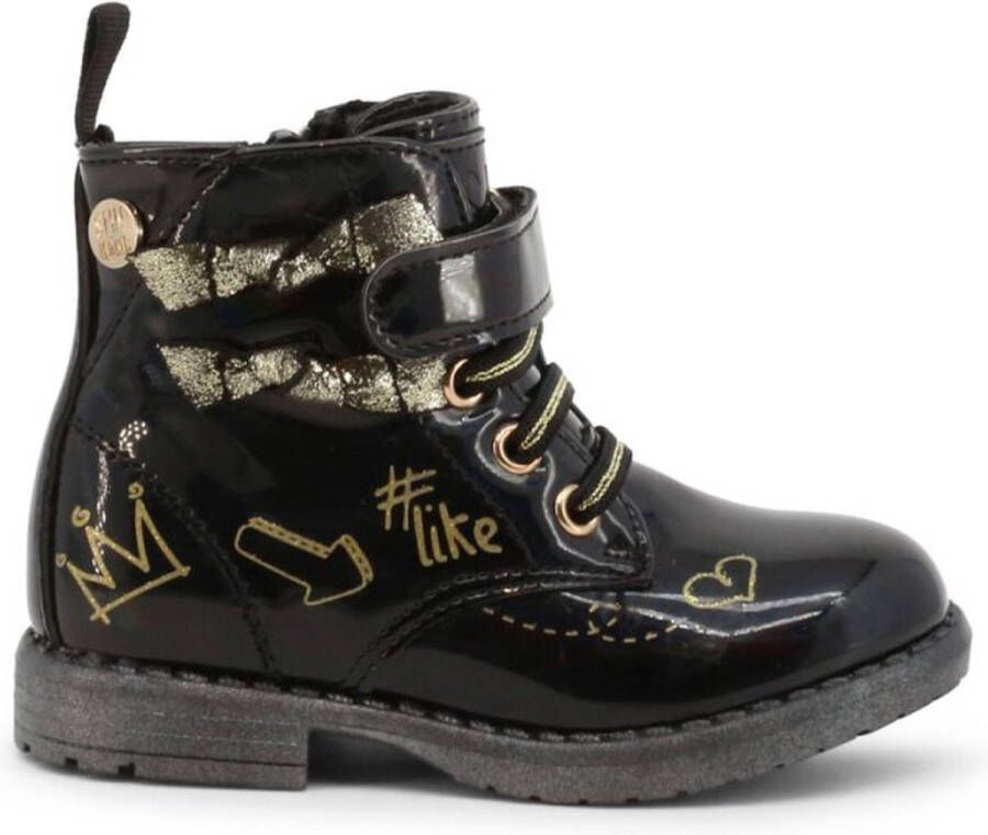 Shone Schoenen Enkel laarzen 234-026-BLACK Meisje black gold