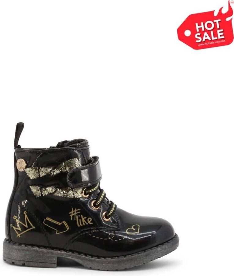 Shone Schoenen Enkel laarzen 234-026-BLACK Meisje black gold